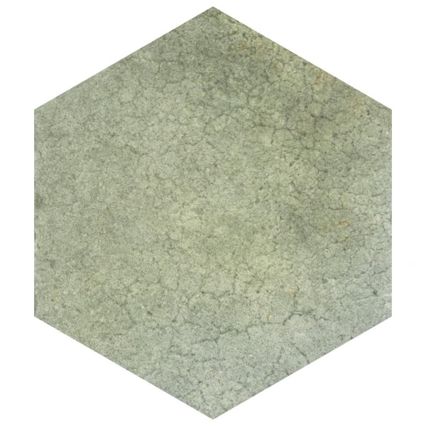 Merola Tile Heritage Hex Jungle 7 in. x 8 in. Porcelain Floor and Wall Take Home Tile Sample