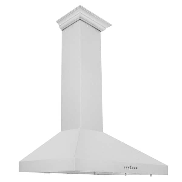 36 in. Convertible Vent Wall Mount Range Hood in Satin Stainless Steel