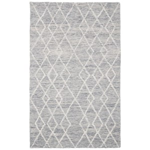 Metro Grey/Ivory Doormat 2 ft. x 3 ft. Diamond Geometric Area Rug