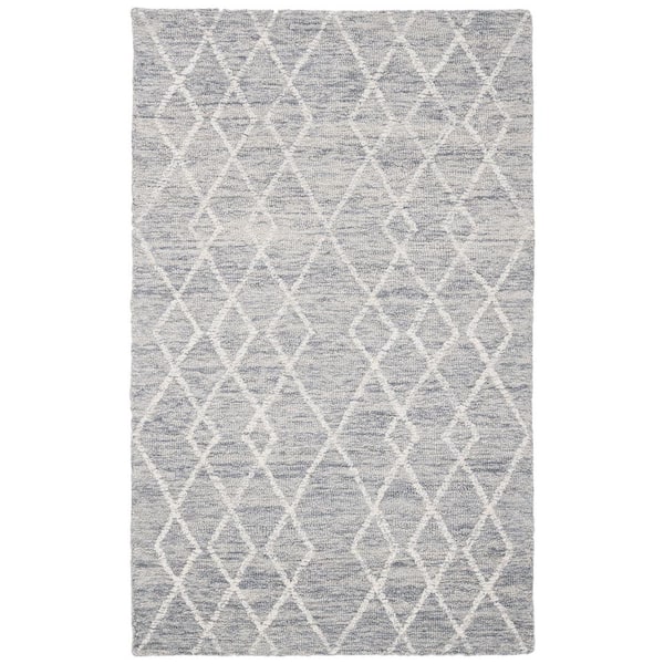 SAFAVIEH Metro Grey/Ivory Doormat 2 ft. x 3 ft. Diamond Geometric Area Rug