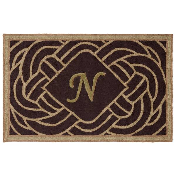 SAFAVIEH Monogram Chocolate 3 ft. x 4 ft. 