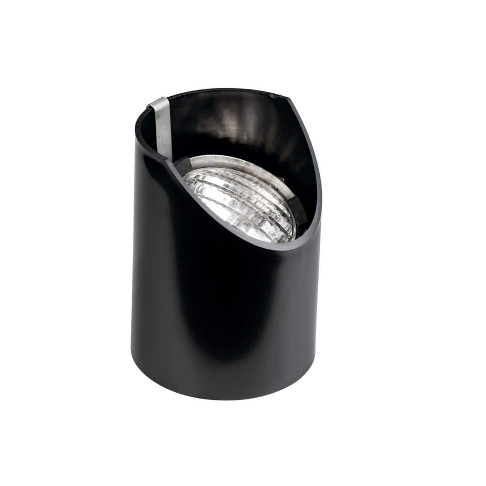 Low Voltage Black Hardwired Weather Resistant Well Light with No Bulbs Incl