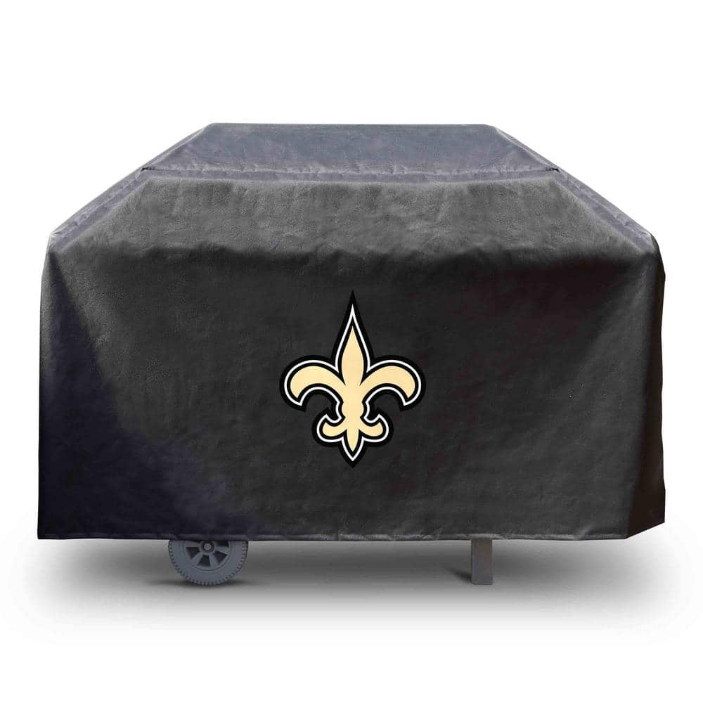 FANMATS NFL-New Orleans Saints Rectangular Black Grill Cover - 68 in. x 21 in. x 35 in.