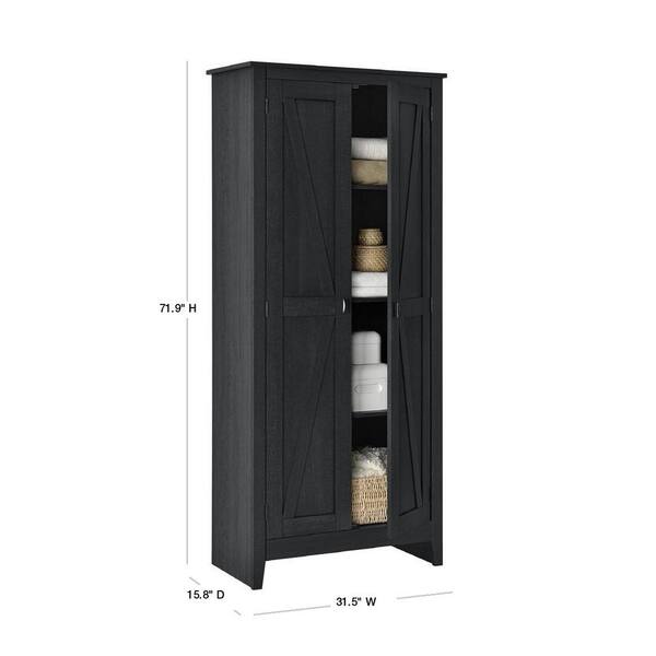 Ameriwood Home Brownwood 31 5 In Wide Smokehouse Storage Cabinet Hd83945 Wide Smokehouse Storage Cabinet, Black Storage Cabinet Ikea
