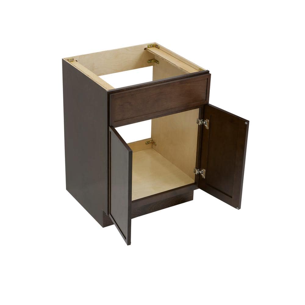 24" Brown Birch Plywood Freestanding Single Base Cabinet