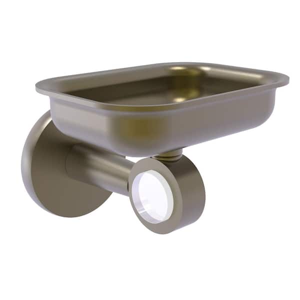 Allied Brass Clearview Collection Wall Mounted Soap Dish Holder in Antique Brass