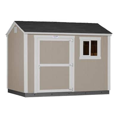 Installed The Tahoe Series Tall Ranch 8 ft. x 10 ft. x 8 ft. 6 in. Painted Wood Storage Building Shed and Sidewall Door