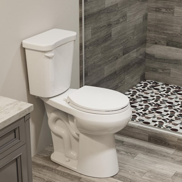 1.28 GPF Single Flush Round 21 in. Raised Toilet Map Flush 1000g, Soft-Close Seat Included 2-Piece