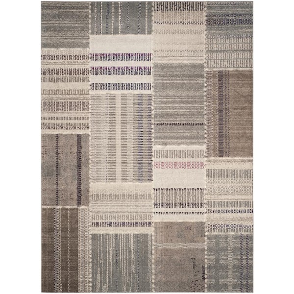 SAFAVIEH Monaco Grey/Multi 8 ft. x 11 ft. Geometric Area Rug