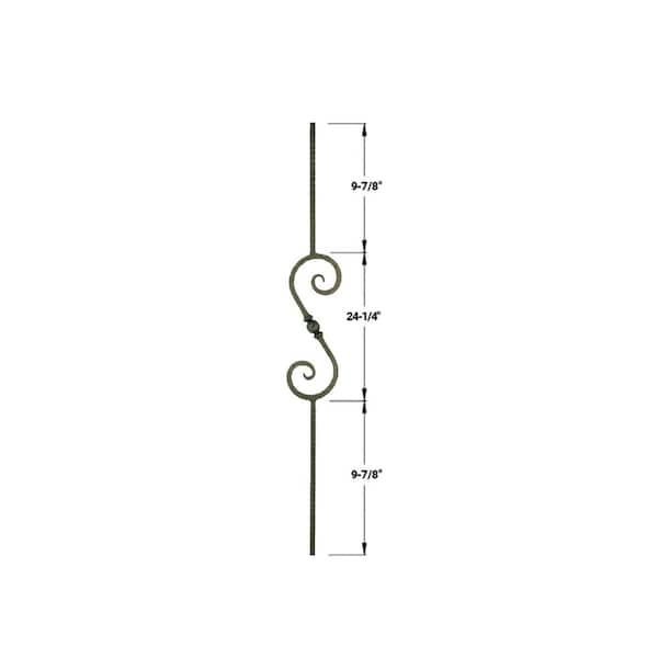 EVERMARK Stair Parts 5/8 in. Old World Copper Angled Metal Baluster Shoe for Stair Remodel