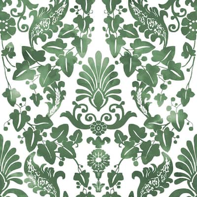 Crown M1196 Donovan Moss Nouveau Floral Wallpaper