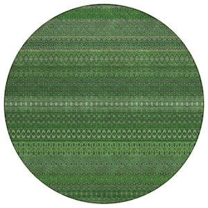 Chantille ACN527 Fern 8 ft. x 8 ft. Round Machine Washable Indoor/Outdoor Geometric Area Rug