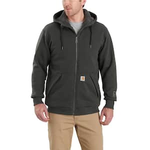 Men's Large Peat Cotton/Polyester Rain Defender Rockland Sherpa-Lined Hooded Sweatshirt