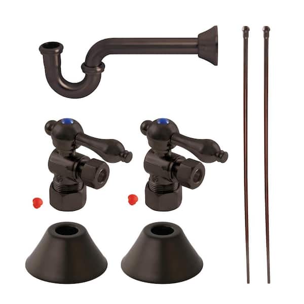 Kingston Brass Trimscape Traditional 1-1/4 in. Brass Plumbing Sink Trim Kit with P-Trap in Oil Rubbed Bronze