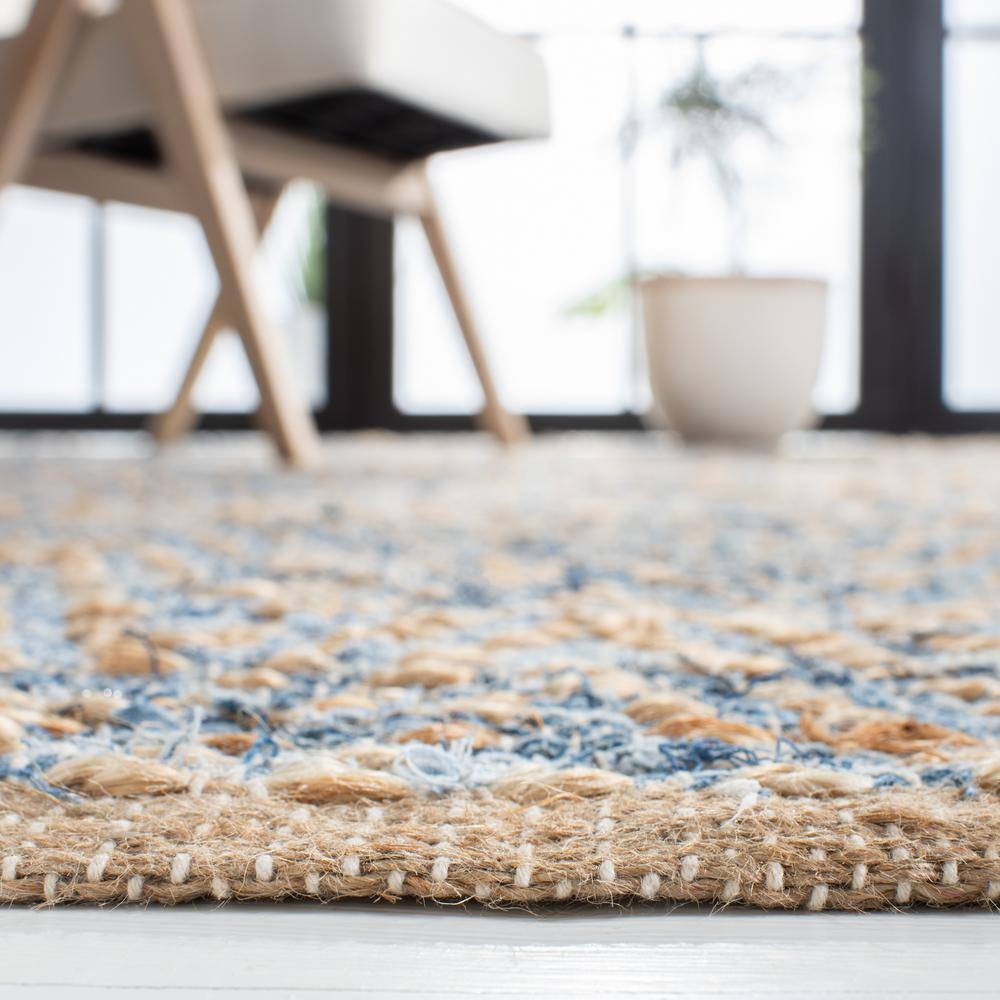 Cape Cod Natural/Blue 9 ft. x 12 ft. Gradient Striped Area Rug - thumbnail 6