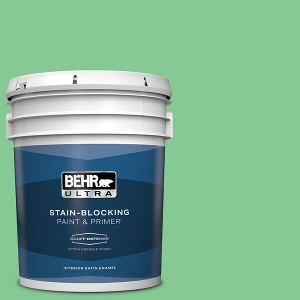 BEHR ULTRA 5 gal. #P400-4 Good Luck Extra Durable Satin Enamel Interior Paint & Primer