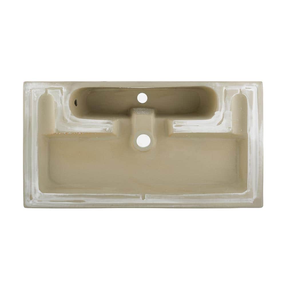Voltaire White Marble Ceramic Wall-Mount Sink