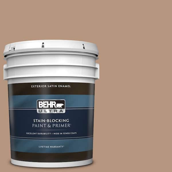 BEHR ULTRA 5 gal. #S220-4 Potters Clay Satin Enamel Exterior Paint & Primer