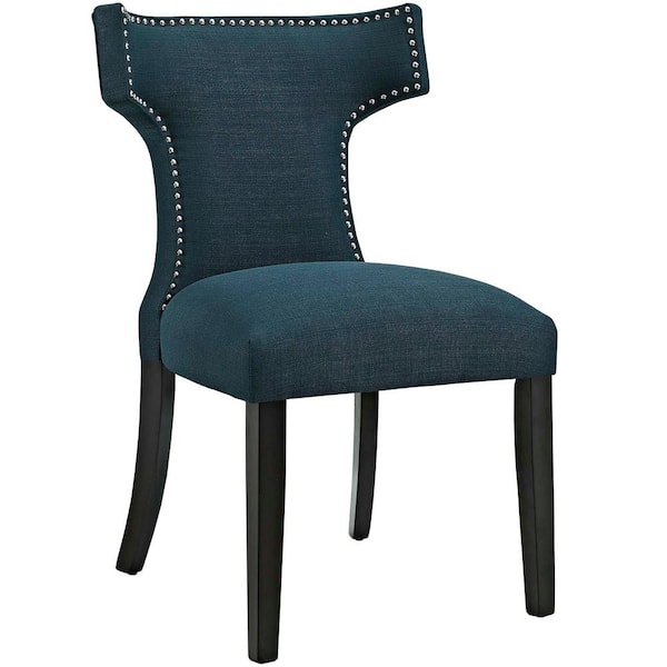 MODWAY Curve Azure Fabric Dining Chair