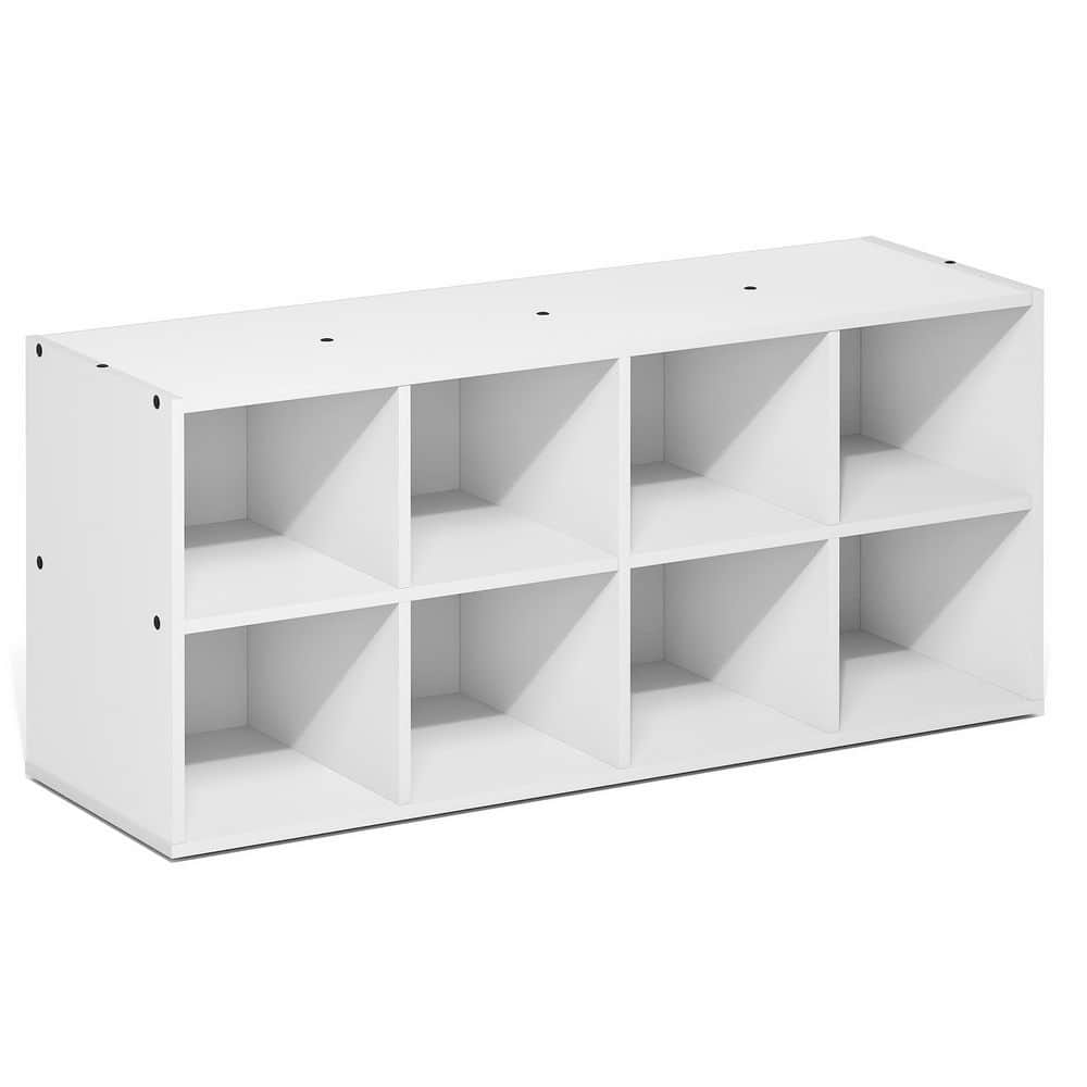 Furinno 15.6 in. H 8-Pair Black Dark Oak Wood Shoe Rack 25006WHD
