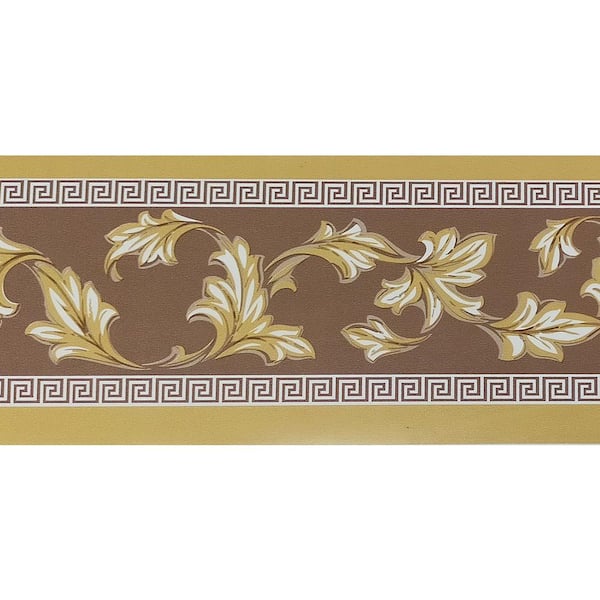Dundee Deco Falkirk Dandy II Tan Yellow Orange Flowers on Vines Nature Peel  and Stick Wallpaper Border DDHDBD9171  The Home Depot
