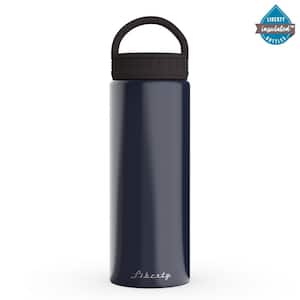 20 oz. Deep Navy Insulated Stainless Steel Water Bottle with D-Ring Lid