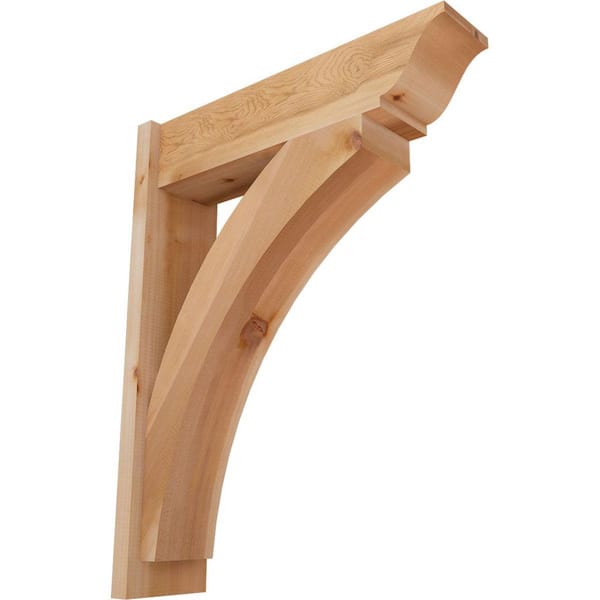 Ekena Millwork 8 in. x 36 in. x 28 in. Thorton Traditional Smooth Western Red Cedar Outlooker