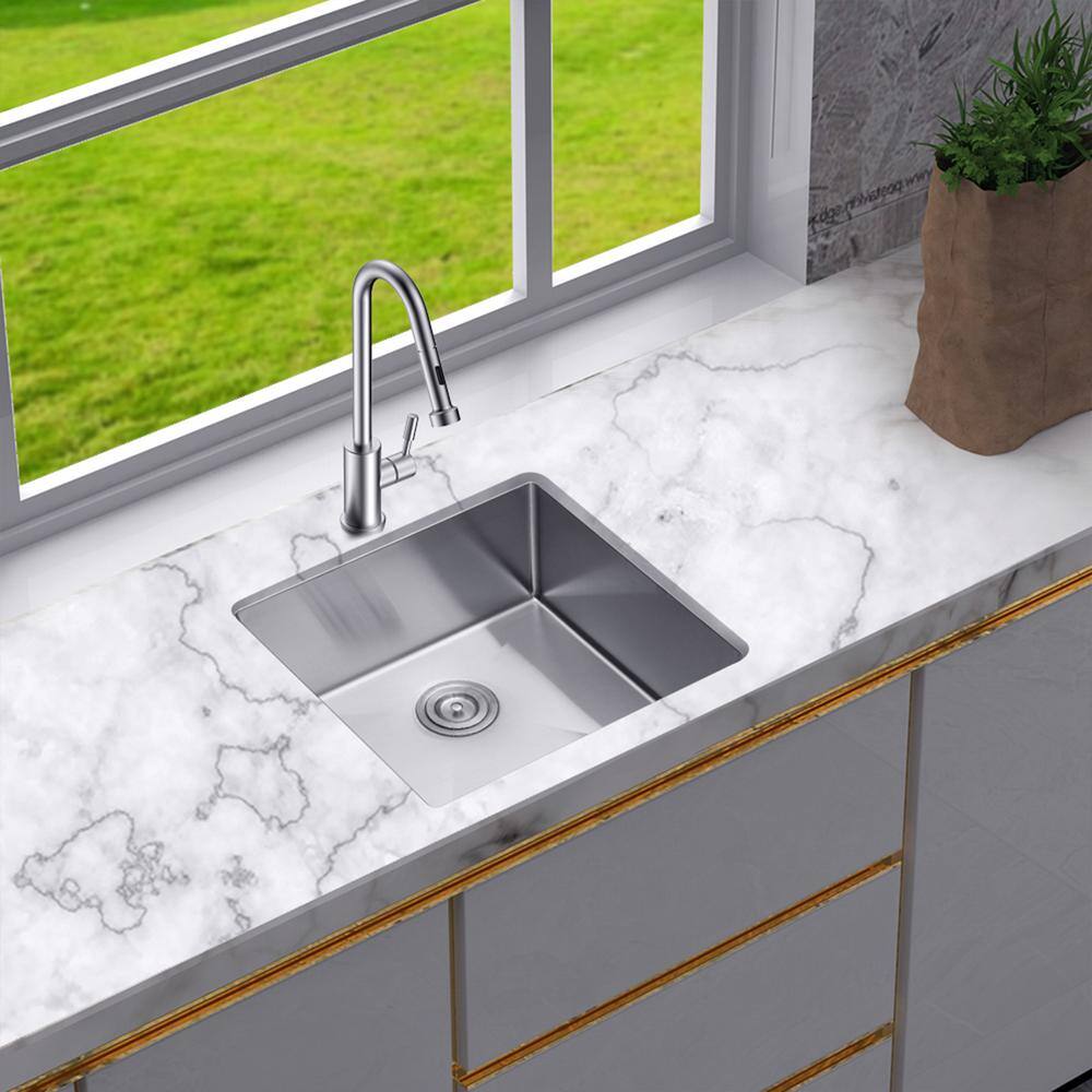 23'' Stainless Steel Undermount Single Bowl Kitchen Sink