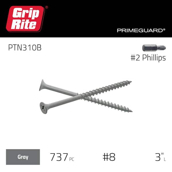 10-Pack #9 x 3 in. #2 Phillips Bugle Head Coarse Thread Coated Exterior Wood Deck Screws (100 lbs./7500-Piece)