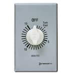 FF Series 10 Amp 15-Minute In-Wall Auto-Off Spring Wound Timer, Gray