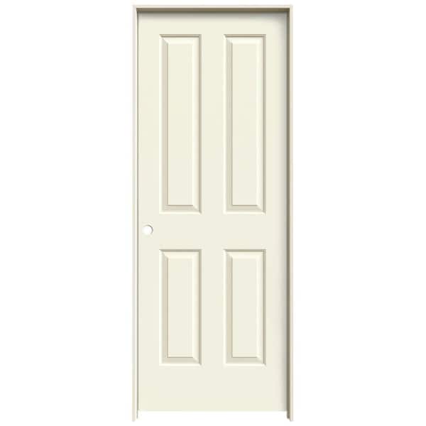 JELD-WEN 32 in. x 80 in. Coventry Vanilla Painted Right-Hand Smooth Molded Composite Single Prehung Interior Door