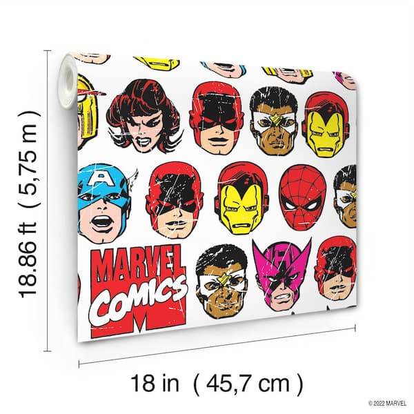 Marvel removable stickers, Set (4), Multicolored