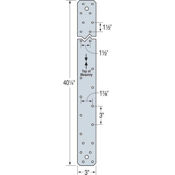 Simpson Strong-Tie MSTCM 40-1/4 in. 16-Gauge Galvanized