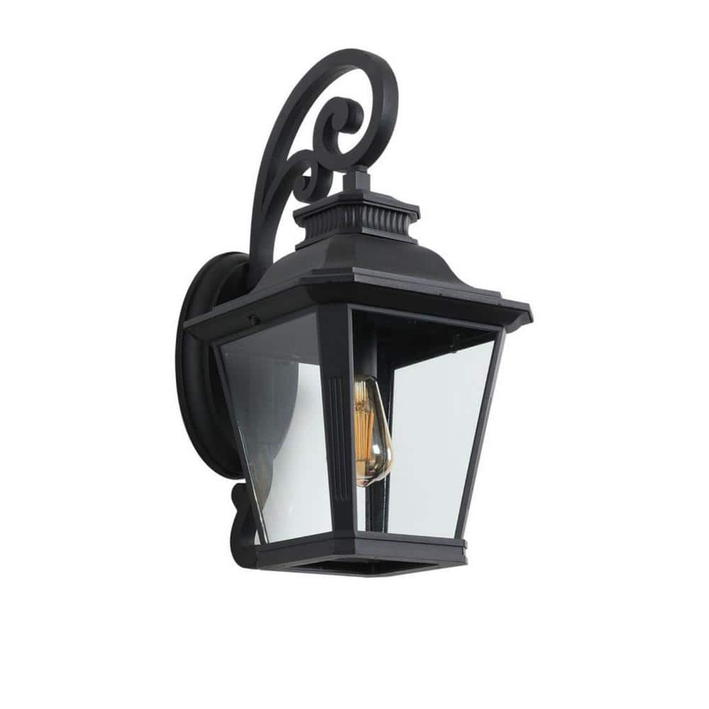 1-Light Black Wall Sconce Outdoor with Clear Glass price history on PriceWatchPro