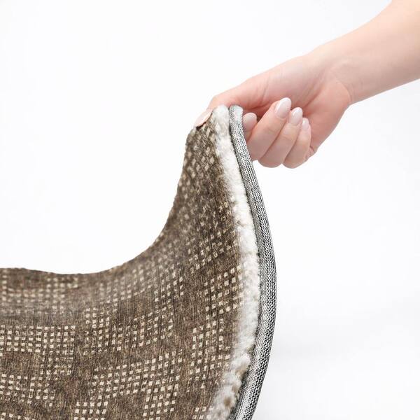 Dream Shag Premium Machine Washable Abstract ADS33 Brown 10 ft. x 14 ft. Area Rug