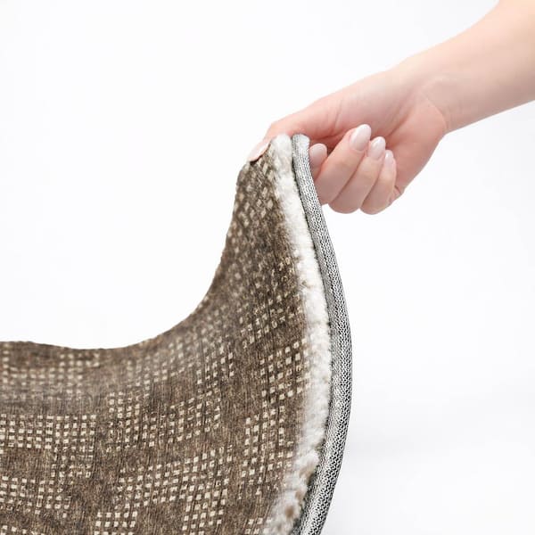 Dream Shag Premium Machine Washable Abstract ADS33 Brown 9 ft. x 12 ft. Area Rug