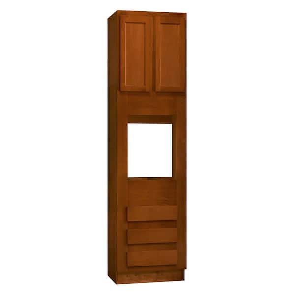 Unbranded 30 in. x 96 in. x 24 in. Oven Cabinet in Chocolate Beech