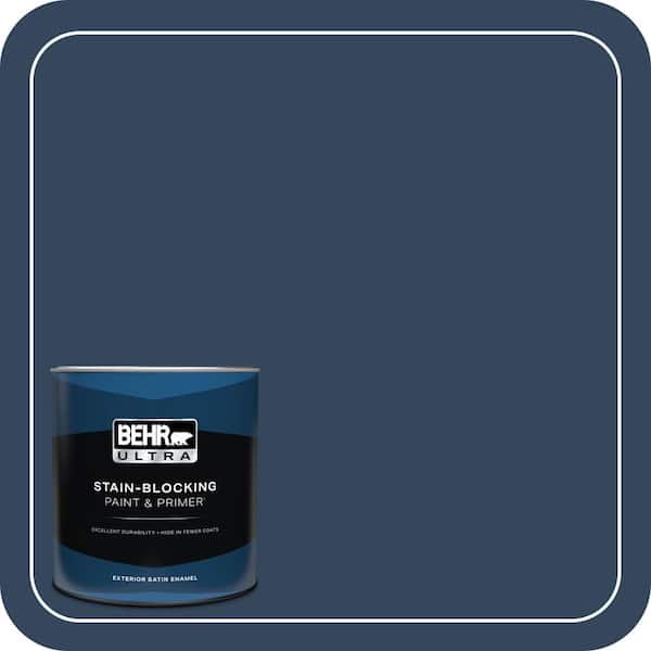 BEHR ULTRA 1 qt. #MQ5-54 Compass Blue Satin Enamel Exterior Paint & Primer