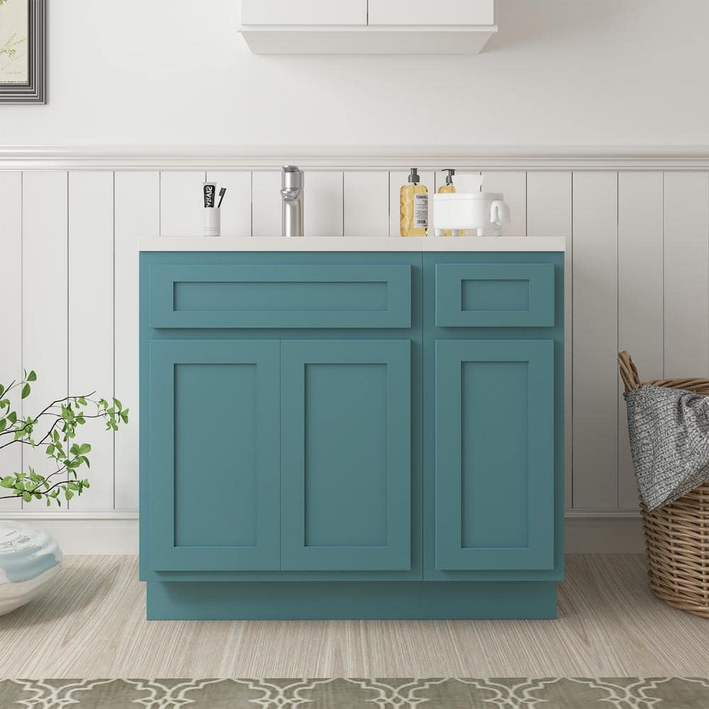 Vanity nap トップス　ブルー WONLINE 15-in Blue Undermount Single Sink Bathroom Vanity