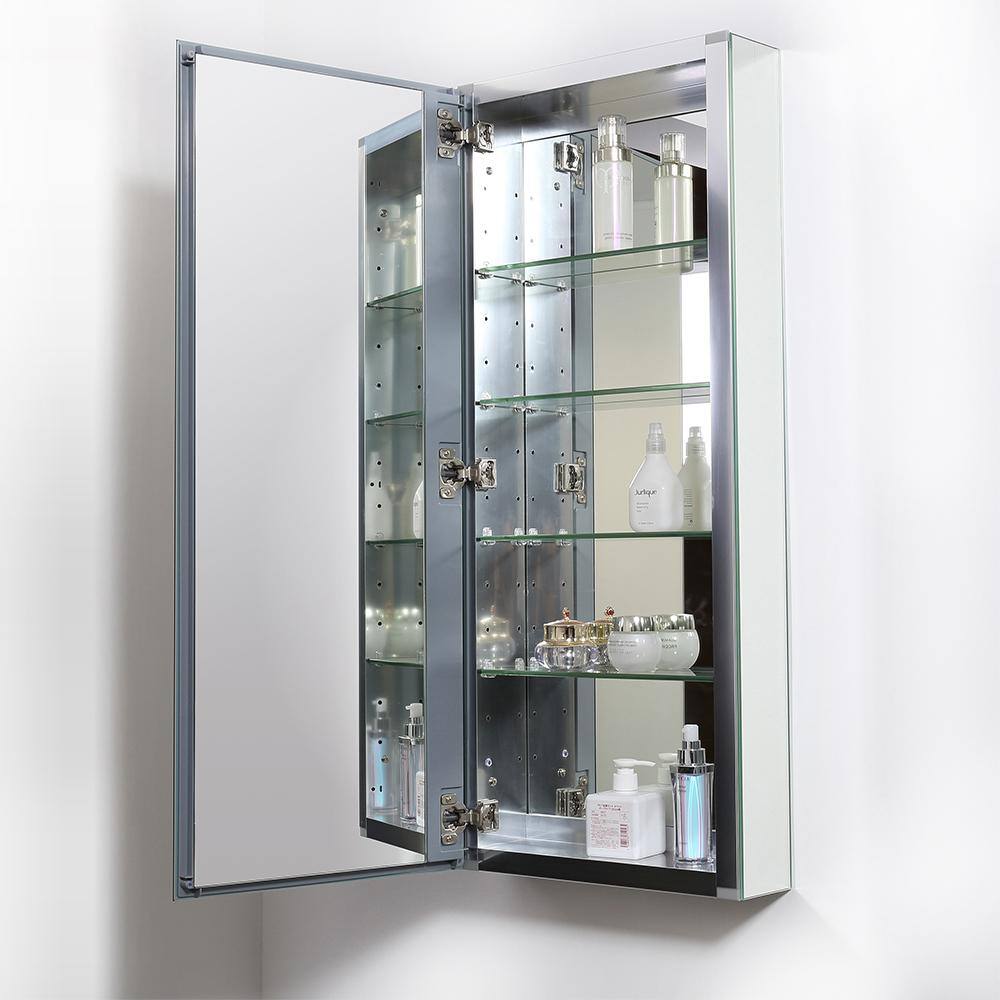 Modern Frameless Mirrored Aluminum Bathroom Medicine Cabinet