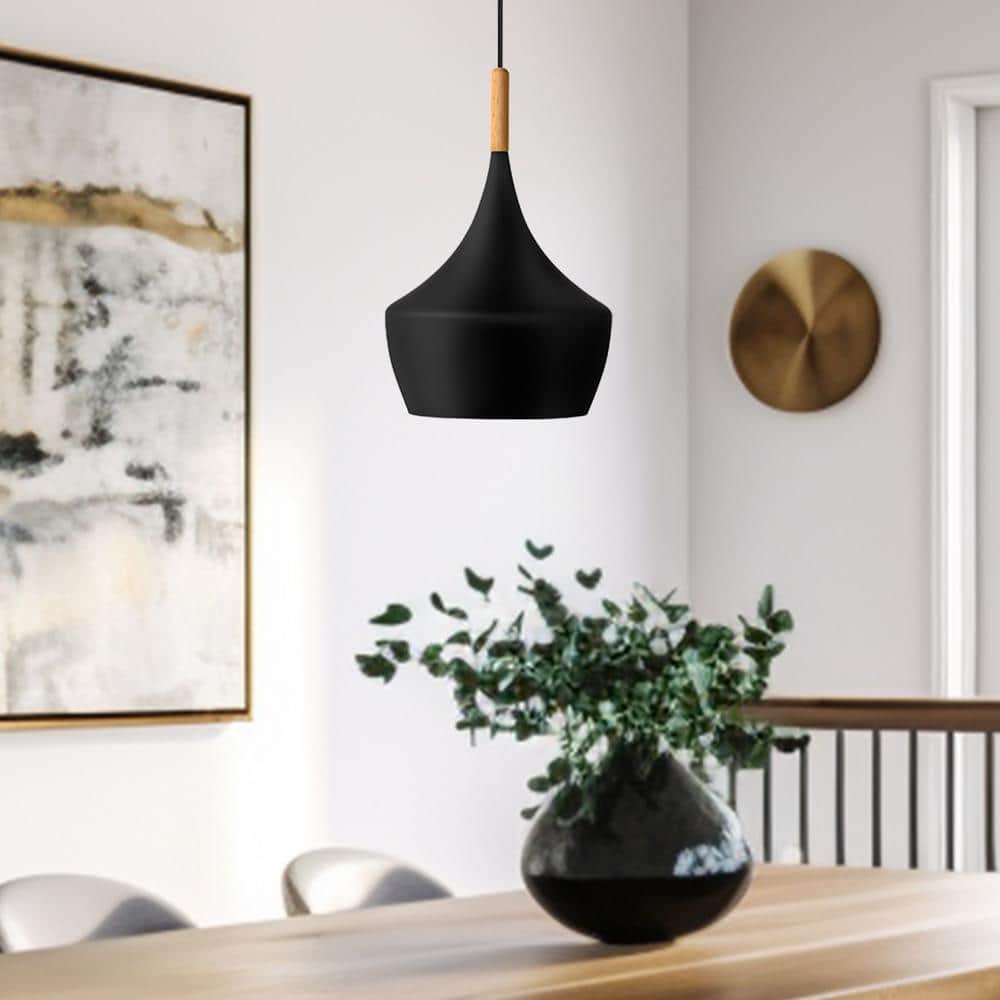 1-Light Industrial Farmhouse Hanging Kitchen Black Pendant Ceiling Light with Metal Dome Shade price history on PriceWatchPro