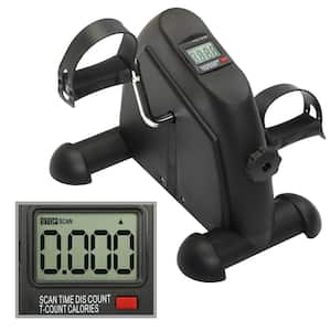 Pedal Exerciser Portable Exercise Bike with LCD Display, Black