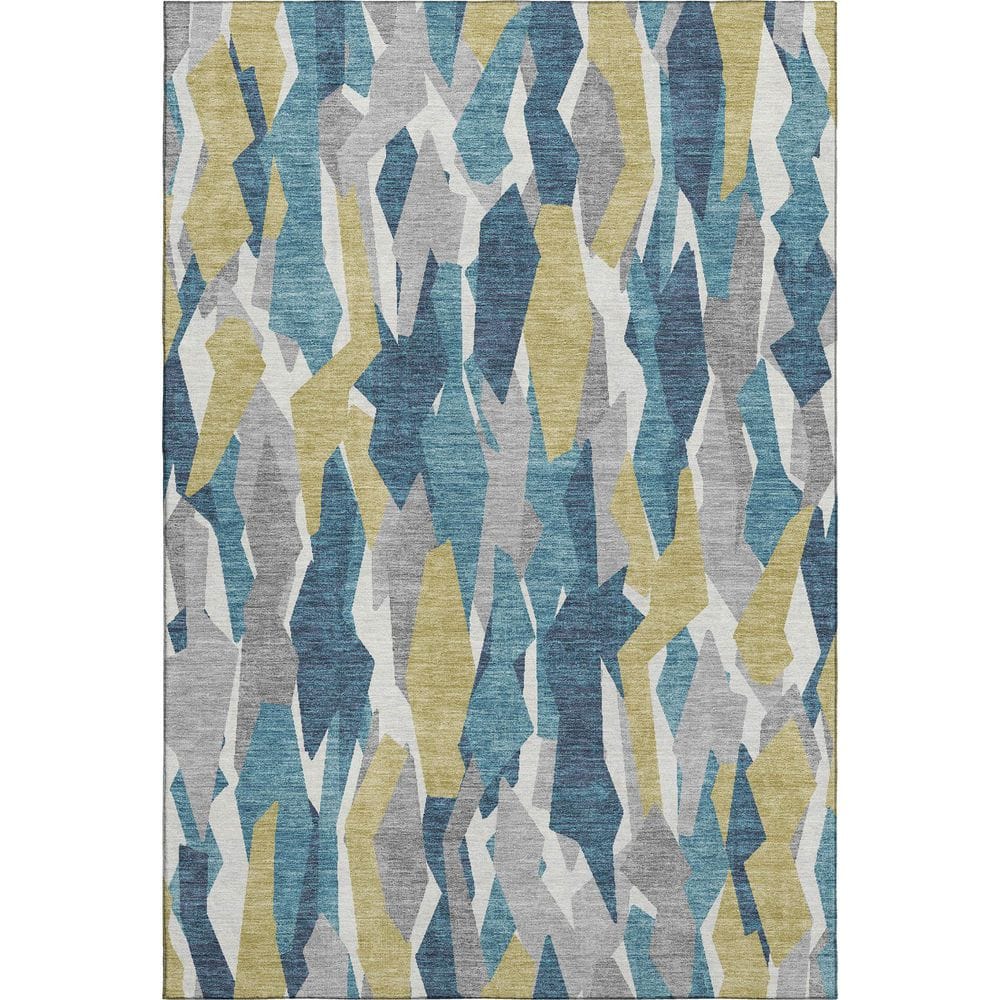 Mayfield Premium Machine Washable Abstract AMF2329 Teal 10 ft. x 14 ft. Area Rug price history on PriceWatchPro