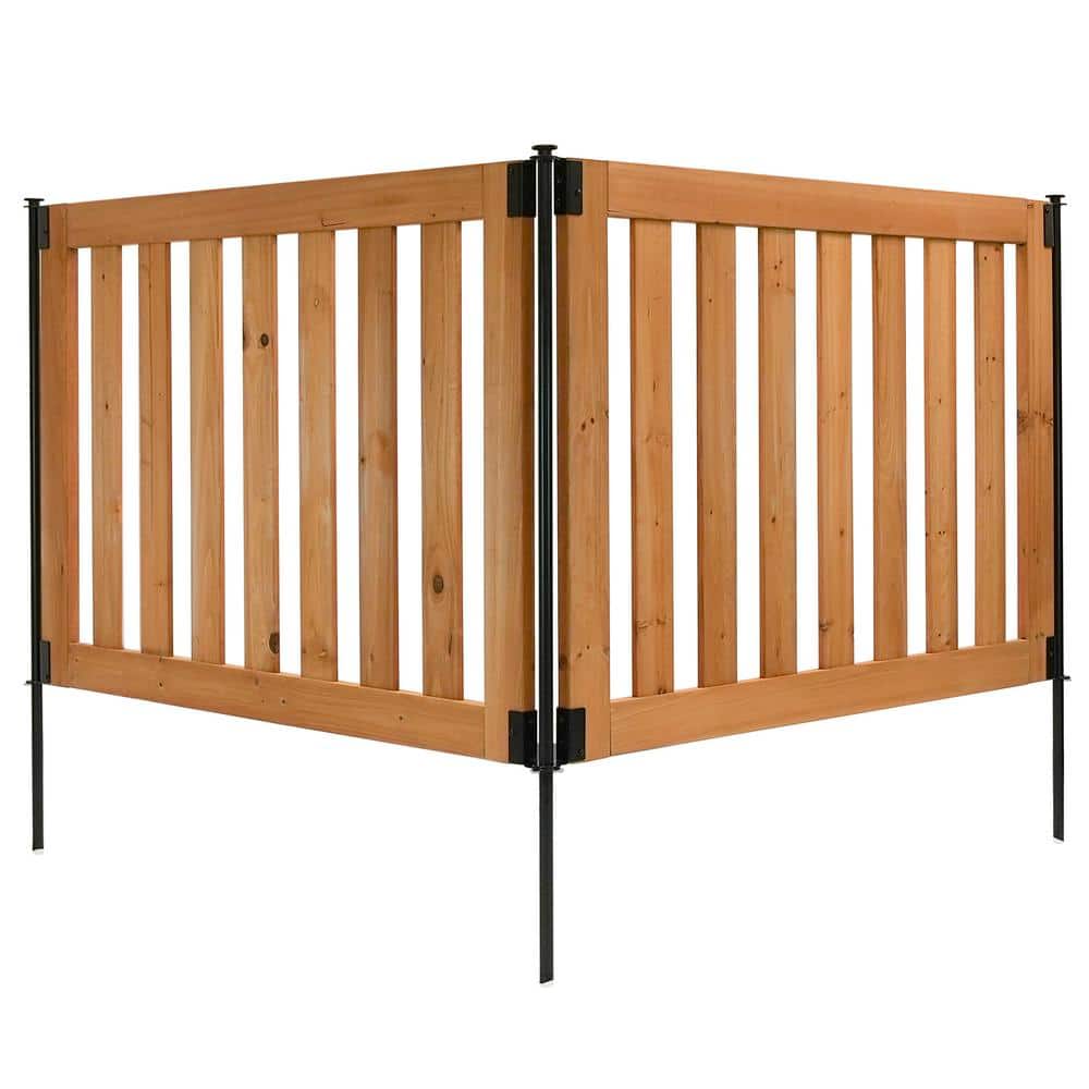 Newberry 48" W x 32" H Cedar Wood No Dig Fence Panels