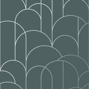Arch Slate Geometric Slate Wallpaper Sample
