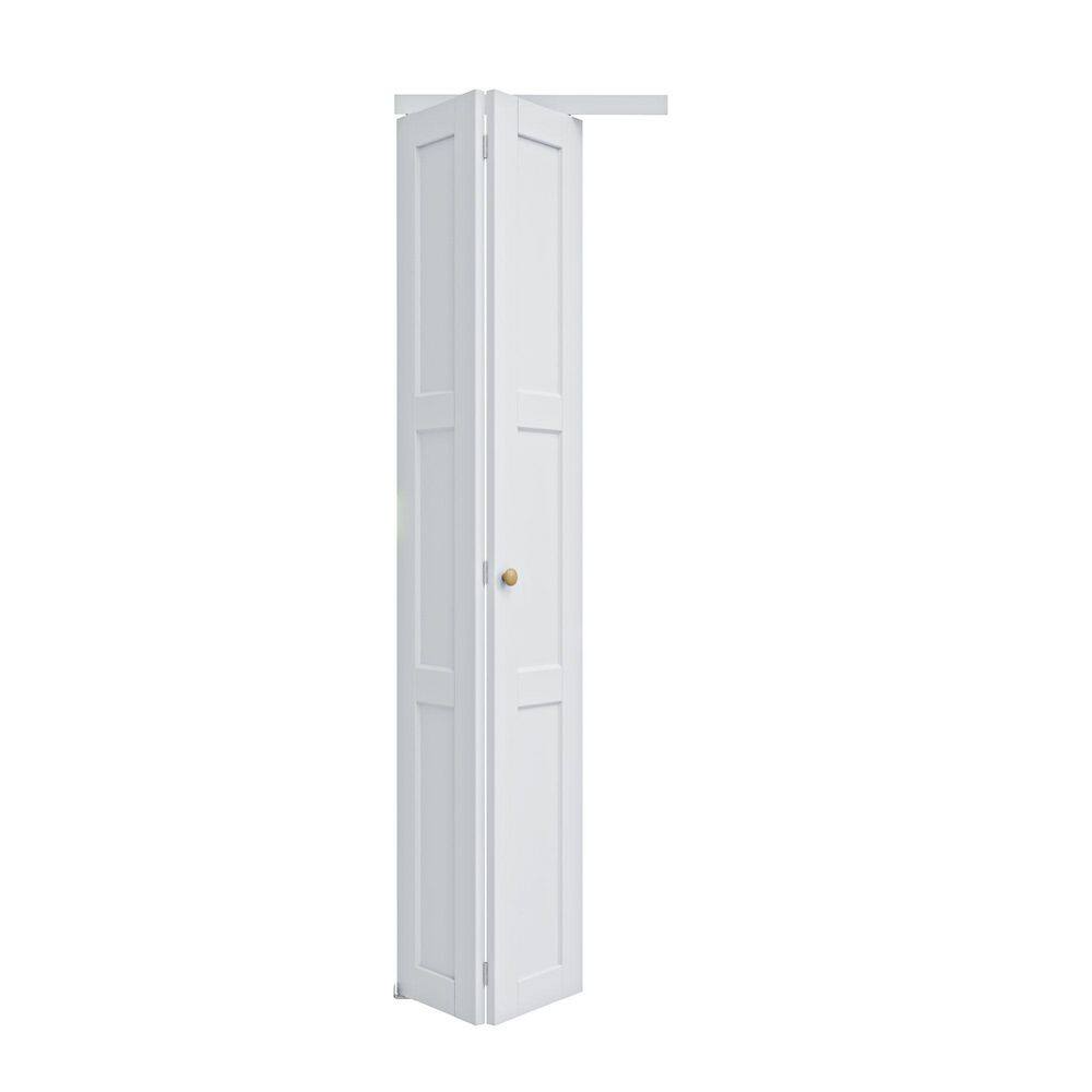24 in. x 80 in. 3 Panel Solid Core MDF White Primed Composite Interior Closet Bi-fold Door with Hardware price history on PriceWatchPro