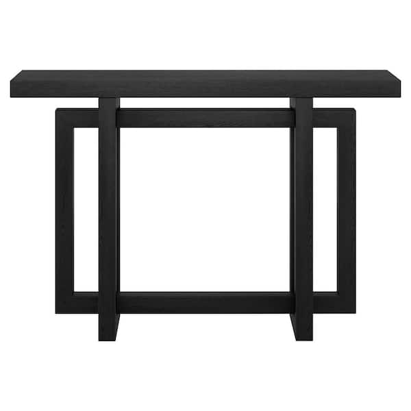 Meyer&Cross Breslow 44 in. Black Grain Rectangle MDF Top Console Table
