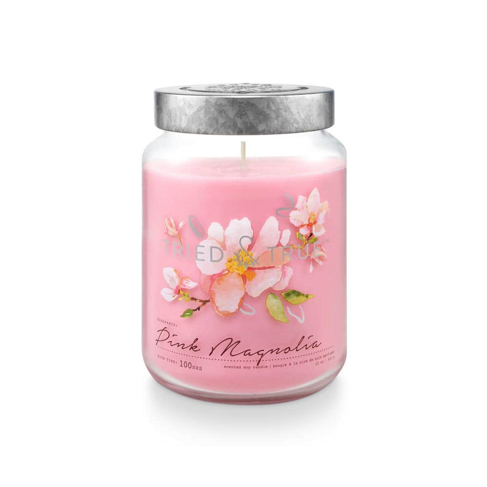 22.2 fl. oz. Pink Magnolia XLarge Jar Scented Candle (1-Pack)