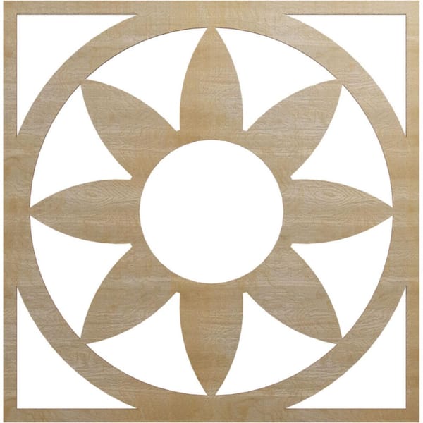 Ekena Millwork 0.25 in. x 30 in. x 30 in. Wood Medallion Moulding