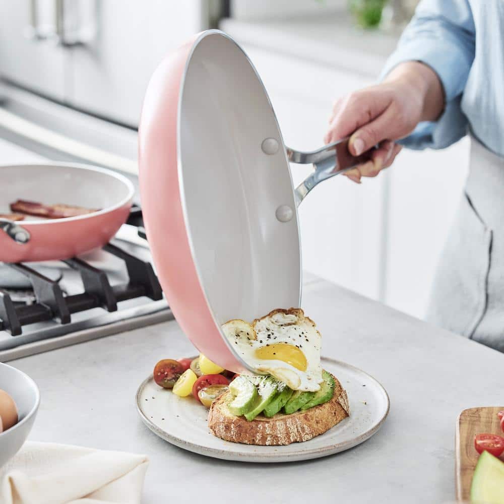 Coral Nonstick Aluminum Fry Pan and Sauté Pan Set with Stainless Steel Handles